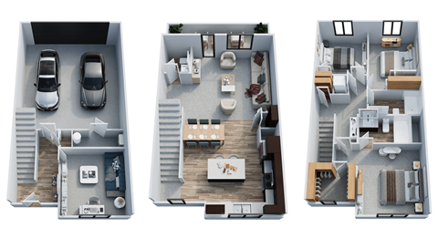 Floor plan for 4 beds, 2.5 baths, 1676 sqft
