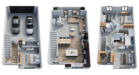 Floor plan for 4 beds, 2.5 baths, 1676 sqft