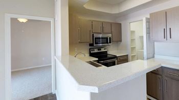 Breakfast bar in kitchen *