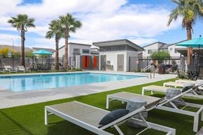 Phoenix apartment for rent - Swimming pool with lounge chairs at LINQ at South Mountain, Phoenix, Arizona