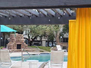 Poolside relaxing chairs