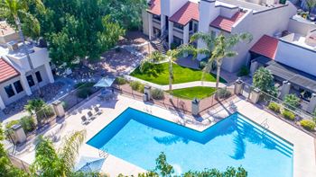 Aerial view of pool