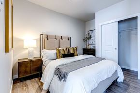 Maple Valley apartment for rent - a bedroom with a large bed and a closet