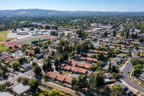 Concord apartment for rent - an aerial view of a suburban neighborhood Concord at Oak Grove Terrace, 94518, Oak Grove Rd, California