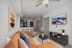 Ashburn apartment for rent - living room and kitchen at Waxpool Apartments