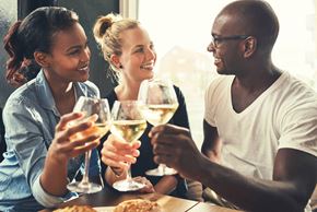 Virden apartment for rent - a group of people sitting around a table drinking wine