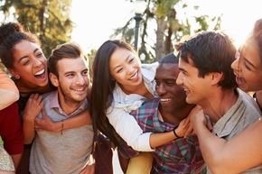Matherville apartment for rent - a group of friends posing for a picture together