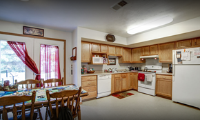 Corry apartment for rent - kitchen cabinets and table