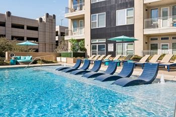Tanning ledge with downtown dallas views