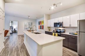 Orlando apartment for rent - The Monaco at Waterford Lakes, Orlando, Florida kitchen with island and stainless steel appliances