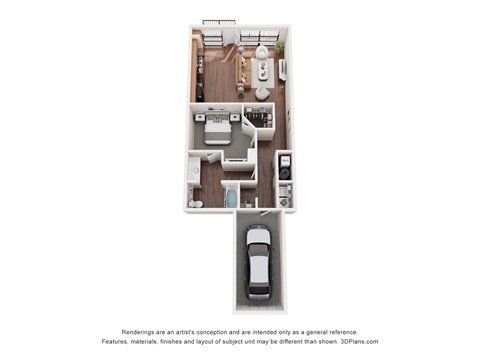 Floor plan for 2 beds, 2 baths, 1071 sqft