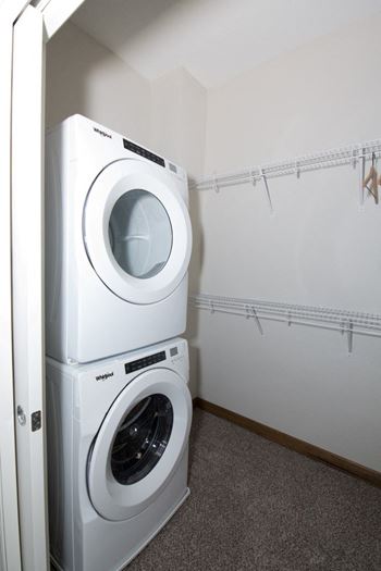 In-closet stacked washer and dryer*