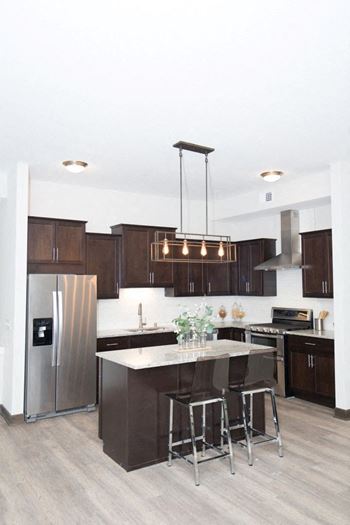 Espresso cabinetry