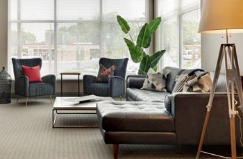 Business center with conference room and private work rooms