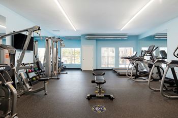 Fitness center with expresso virtual spin bike
