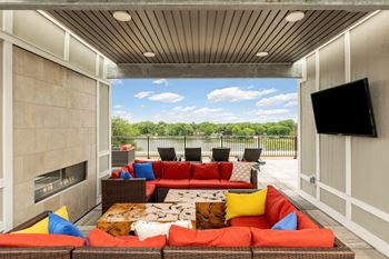 Gas grill stations and outdoor tv lounge