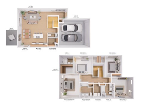 Floor plan for studio, 1992 sqft