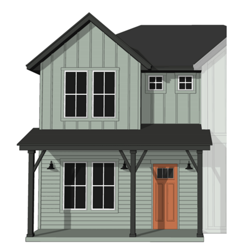 Floor plan for 3 beds, 2.5 baths, 1387 sqft