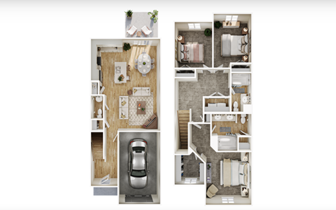 Floor plan for 3 beds, 2.5 baths, 1479 sqft