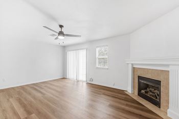 Fireplace in select units