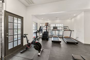 Peloton bikes in fitness center