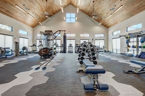Austin apartment for rent - the gym atrium at the preserve apartments
