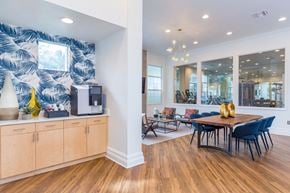 Brandon apartment for rent - A dining room with a wooden table and chairs.