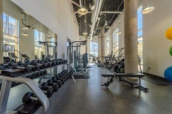 Two state-of-the-art, 24-hour fitness centers including peloton cycling bikes with virtual classes, rowing machines, cardio equipment, strength training equipment, and free weights