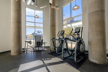 Two state-of-the-art, 24-hour fitness centers including peloton cycling bikes with virtual classes, rowing machines, cardio equipment, strength training equipment, and free weights