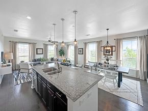 San Antonio apartment for rent - an open kitchen and living room with a large counter top