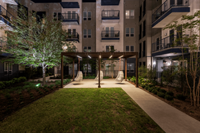 Richardson apartment for rent - A building with a playground in front of it.