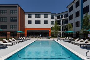 West Roxbury apartment for rent - the swimming pool at the voltaire apartments