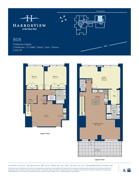 Floor plan for 3 beds, 2.5 baths, 2252 sqft