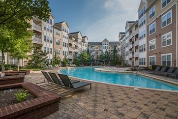 Refreshing swimming pool with sundeck