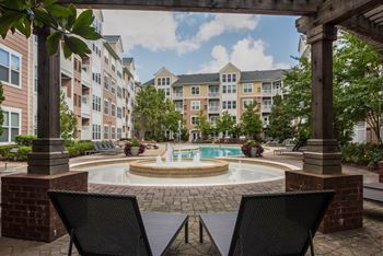 Pool-side cabana seating