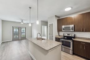 Charleston apartment for rent - an open kitchen with granite counter tops and stainless steel appliances