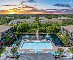 Charleston apartment for rent - an aerial view of the pool at the resort at longboat key club