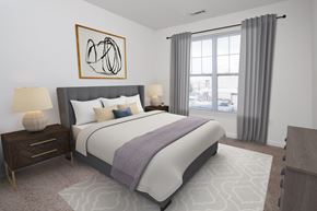 Sharon apartment for rent - Furnished bedroom with large window