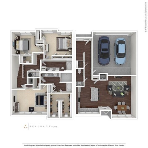 Floor plan for 3 beds, 2.5 baths, 2069 sqft
