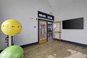 Chelmsford apartment for rent - A room with a yellow ball and a green ball.
