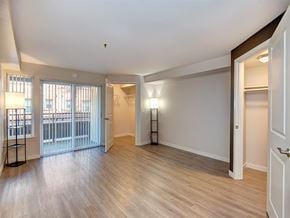 Seattle apartment for rent - a bedroom with a door leading to a balcony