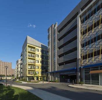 Controlled access parking garage