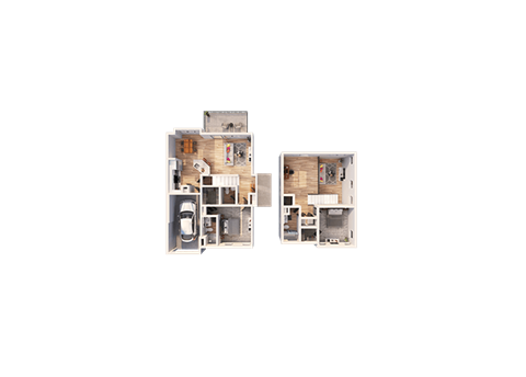 Floor plan for 2 beds, 2 baths, 1450 sqft