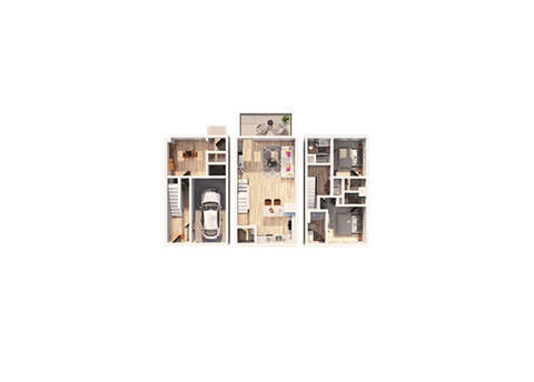 Floor plan for 2 beds, 2 baths, 1644 sqft