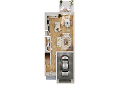 Floor plan for 3 beds, 2.5 baths, 1479 sqft