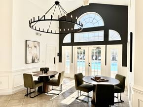 Wilmington apartment for rent - A dining room with a table set for four.