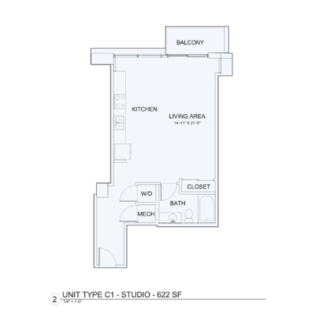 Floor plan for 3 beds, 3 baths, 1342 sqft