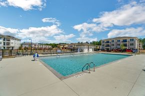 Charlotte apartment for rent - the swimming pool at the preserve at polk apartments