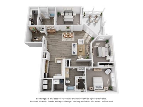 Floor plan for 3 beds, 2 baths, 2755 sqft