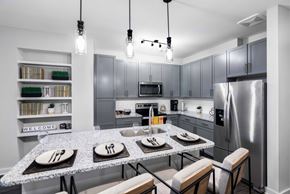 Nashville apartment for rent - The Sound at Pennington Bend Interior-Kitchen with Stainless Steel Appliances and Granite Countertops